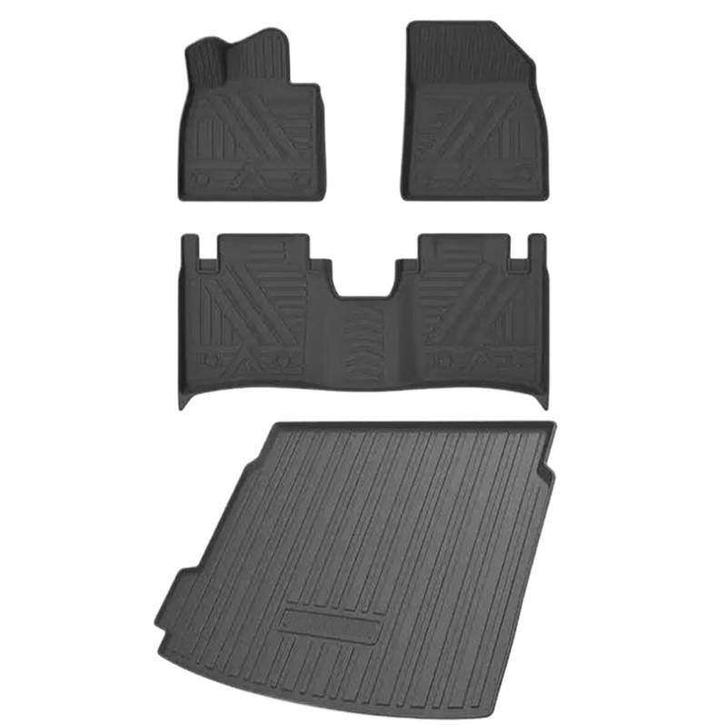 ZJYZYQ Kofferraumschutzmatte Für ZEEKR Für 001 Auto Teppich Allwetter Bodenmatte Kofferraum Matte Komplettset Trim wasserdichte Fußmatten Kofferraumwanne(LHD 4 PCS) von ZJYZYQ