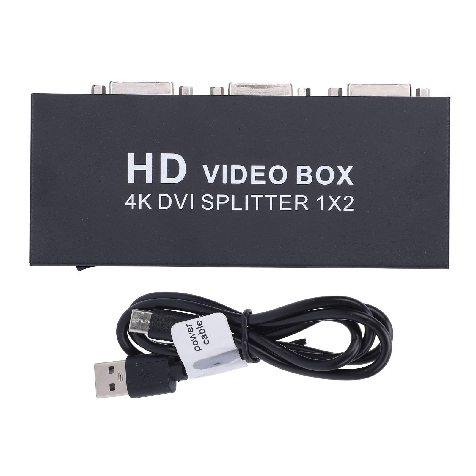 2 Displayverteilung Duplicator, DVI -Splitter an 2 Ports 4K 30Hz Support EDID, 10 M Übertragungsabstand, Plug und Play, Eisenmaterial für PC -Laptop -DVR -Projektor HDTV, mit DVI von ZJchao