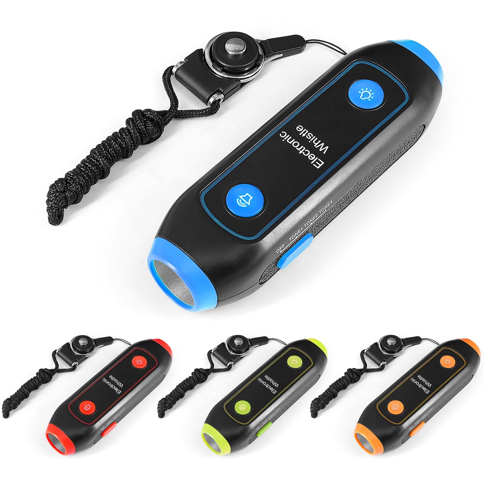 Elektrische Pfeife Handheld Electronic Whistle mit SOS Light Taschenlampe für Trainer Schiedsrichter P.E. Lehrer (BLUE) von ZJchao