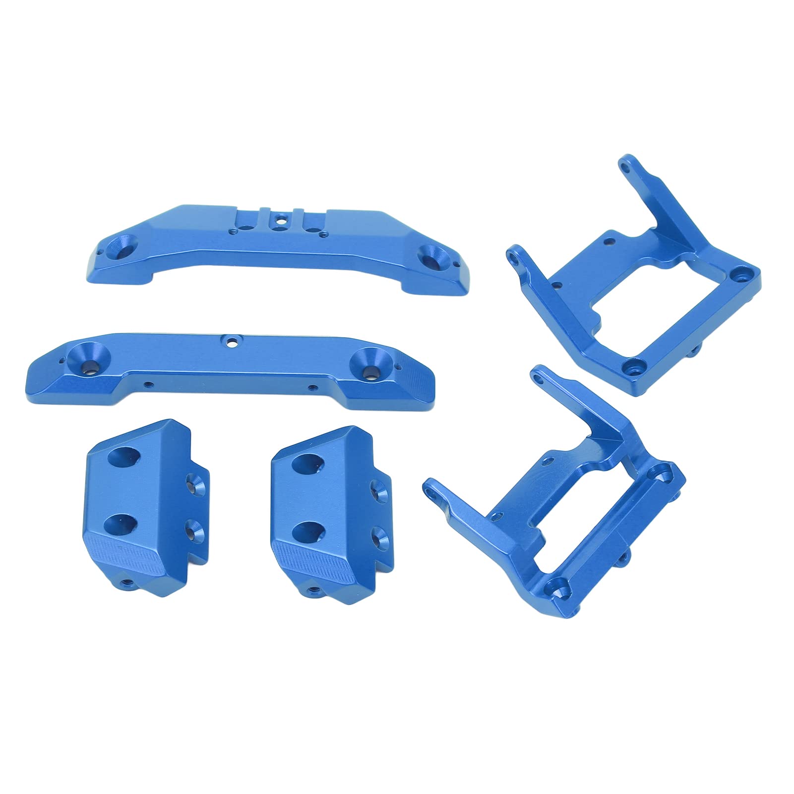 RC -Stoßfängerplatten, RC 1/18 Stoßfänger Ersatz Aluminiumlegierung RC Front Heck -Stoßstangen Platten RC 1/18 Stoßfänger -Platten -Upgrade -Teile für Latrax Teton 1/18 (BLUE) von ZJchao