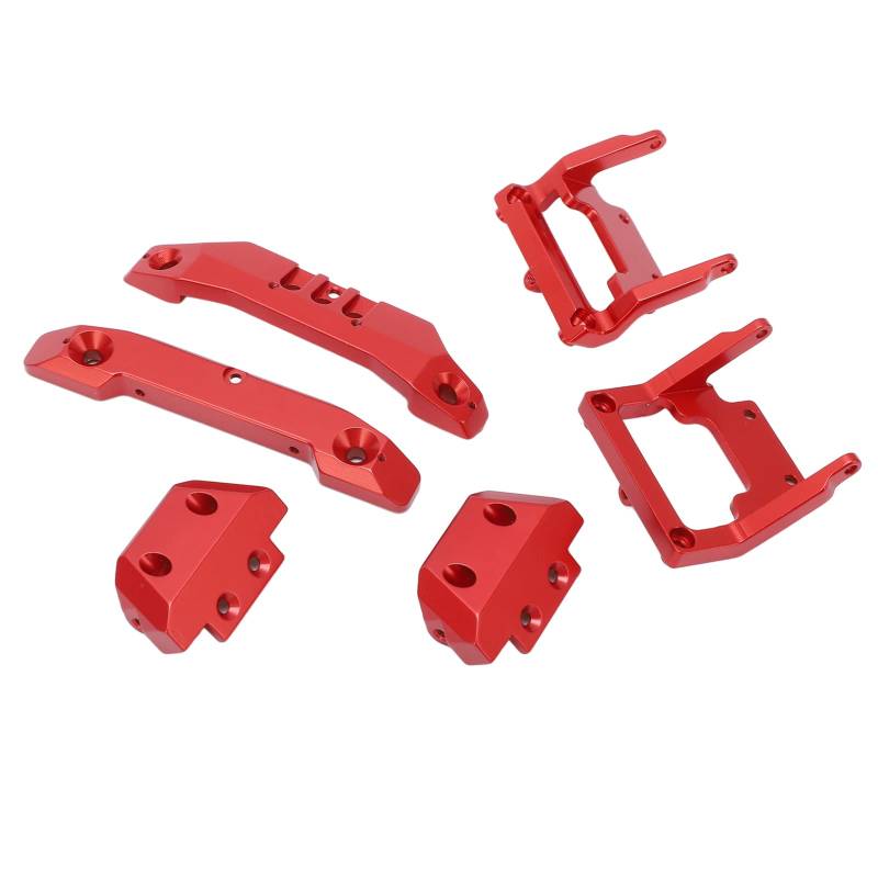 RC -Stoßfängerplatten, RC 1/18 Stoßfänger Ersatz Aluminiumlegierung RC Front Heck -Stoßstangen Platten RC 1/18 Stoßfänger -Platten -Upgrade -Teile für Latrax Teton 1/18 (Rot) von ZJchao