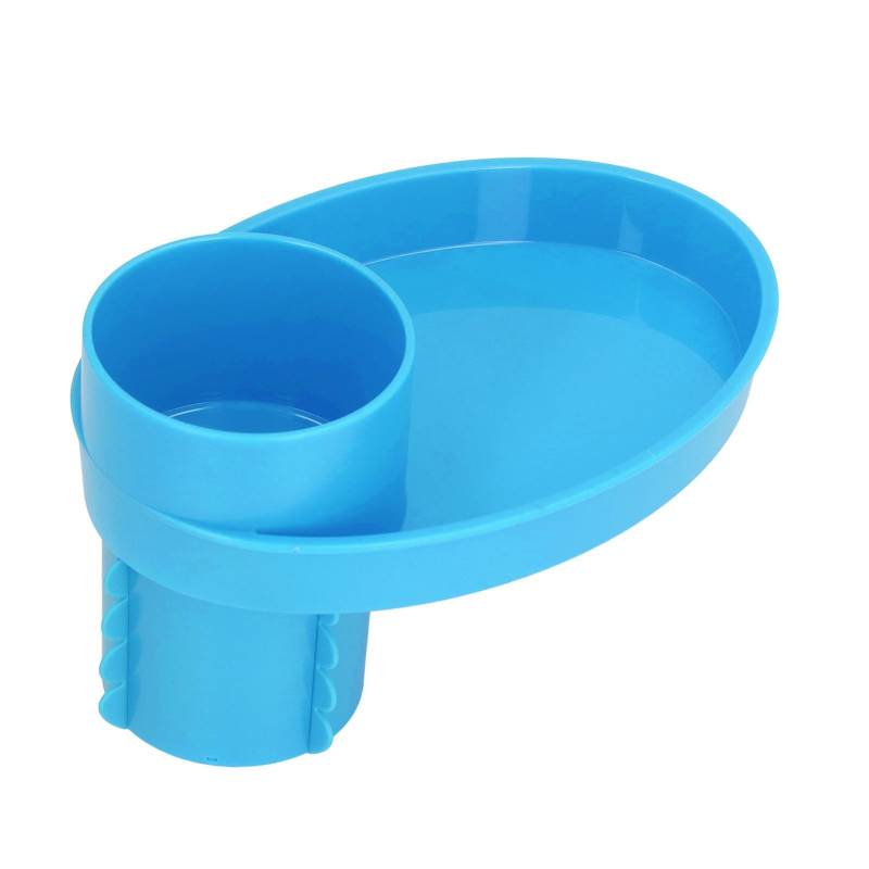 Snack-TABLETT FÜR AUTOSITZ, TRAGBARER, MULTIFUNKTIONALER, DREHBARER BECHERHALTER, Spielzeug, Wasser, GLÄSER, ZUBEHÖR FÜR Reisen (Blue) von ZJchao