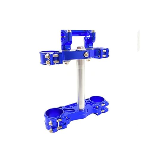 Motorrad Triple Clamp Lenkschaft und Clamp Riser Adapter for SX-F EXC EXCF 125 150 200 250 300 400 450 500 525 KEWS HJ250H(Total Success Blue) von ZKKJPYYDS