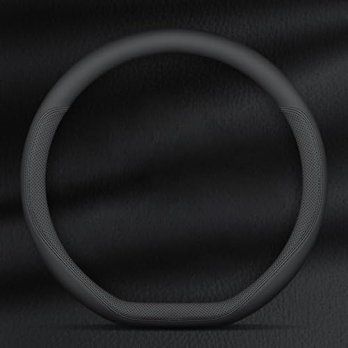 Lenkradbezug für BMW M3 E30 E36 E46 E92 E93, Nappaleder Steering Wheel Cover Anti-Rutsch Atmungsaktives Lenkradschutz Auto, Universal 37-38cm Lenkradbezug,D/1 von ZKSJFU