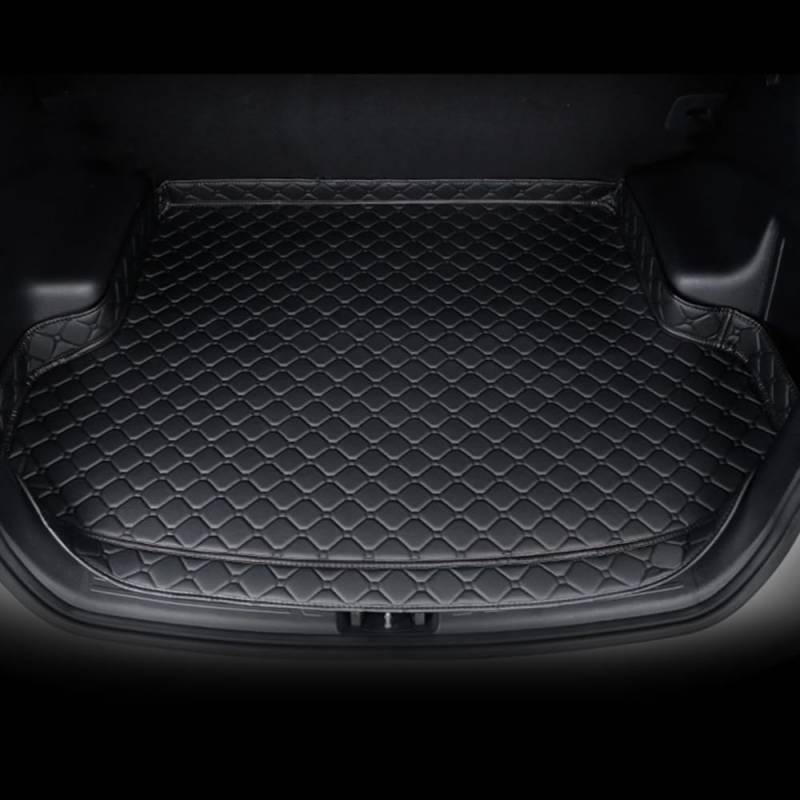 Auto Leder Kofferraumwanne Schutzmatte für Audi A8 2014 2015 2016 2017,rutschfest Kratzfestem Kofferraummatte Schutzmatte Kofferraum Matten Innenmatte Styling,Black von ZLQYF