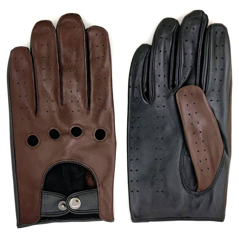 ZLUXURQ Herren Luxus 100% Schaffell Fahrhandschuhe-Weiches hochwertiges Leder von ZLUXURQ