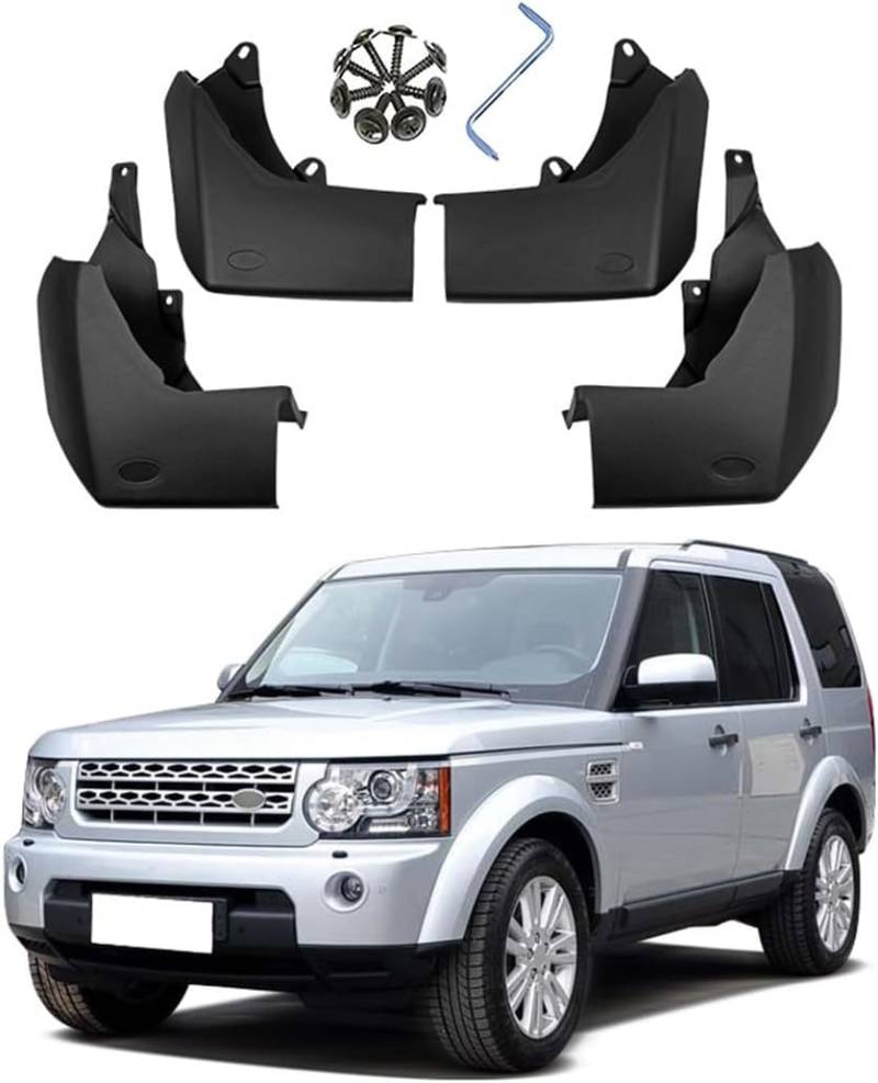 4 Stück Schmutzfänger für Land Rover Discovery 4 2009-2016, Auto Vorne Und Hinten Schmutzfänger Kratzfest Spritzschutz Kotflügel Verschleißfest von ZLYFCL