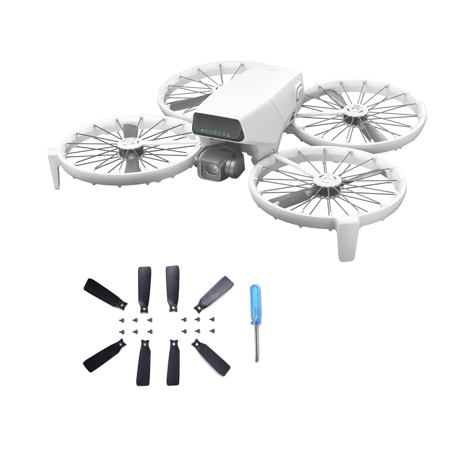 4 Paar (8 Stück) geräuscharme Propeller, kompatibel mit DJI Flip Drone Paddel 4022F Schnellwechsel-Paddel, Ersatz-Paddel, Geräuschreduzierung, Paddelblatt, Propeller-Zubehör von ZLYLVRC