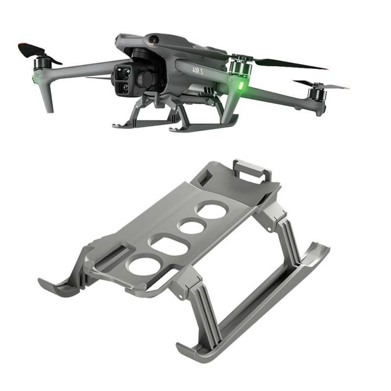 ZLiT Für DJI Air3 Fahrwerk, zusammenklappbar, Erhöhung der Höhe, Landegestell-Bein, für DJI Air3 Drohne Fahrwerk-Set (grau) von ZLiT