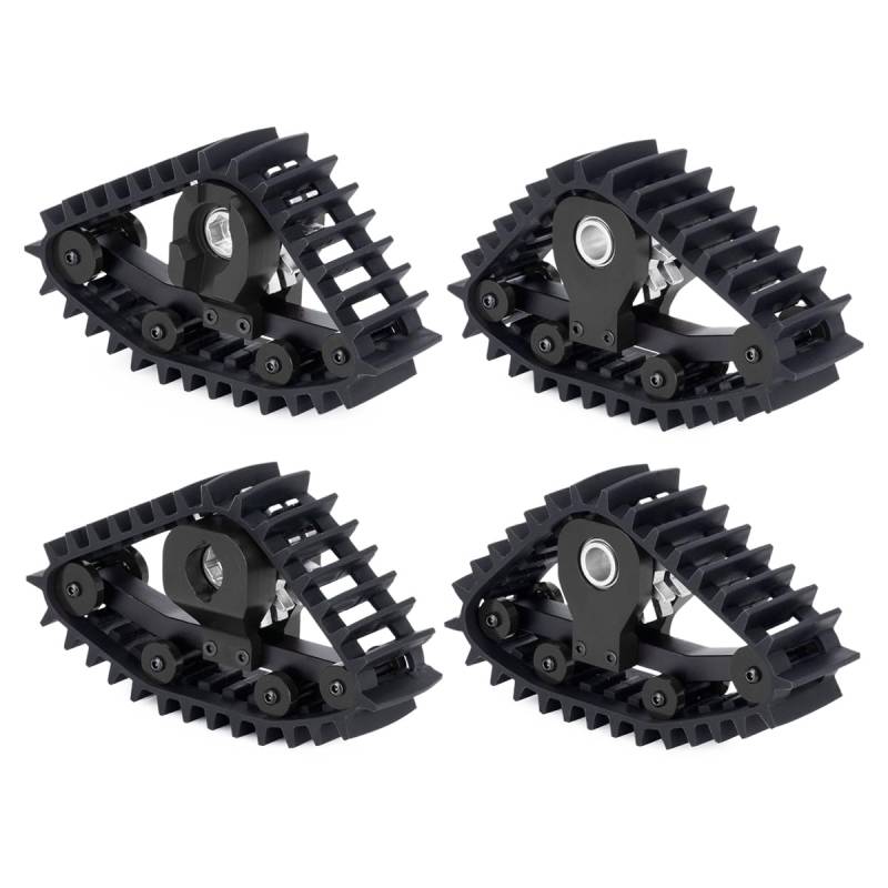 ZLiT Schneereifen für Traxxas 1/18 Trx4M RC Crawler vorne hinten Schneereifen, Upgrade-Teil (schwarz), 4 Stück von ZLiT