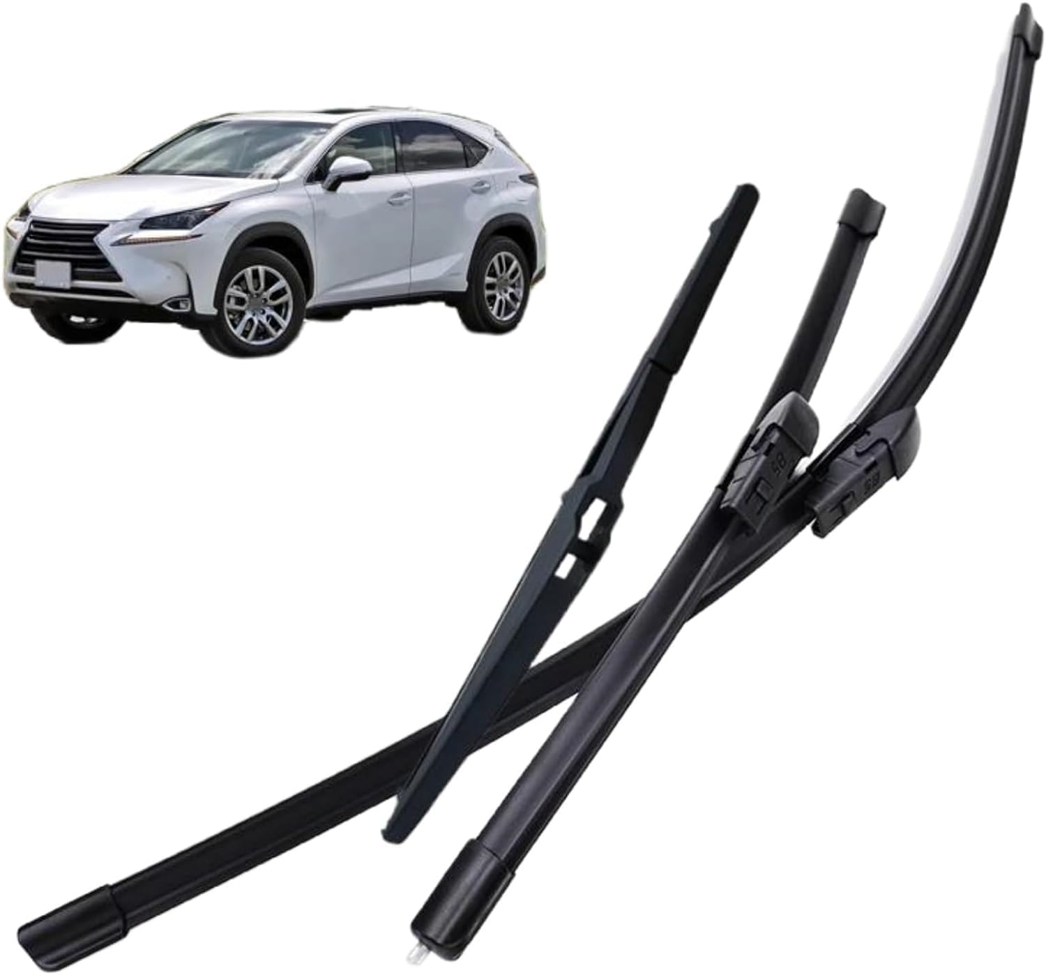 Auto-Scheibenwischer-Set für Lexus NX200 NX200t NX300h 2014-2019,Vorne + Hinten Wischer Klingen,Das Material ist langlebig und die Fenster sind sauber von ZLxsmy