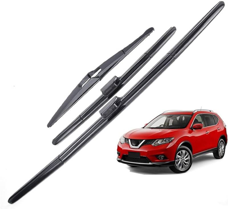 Auto-Scheibenwischer-Set für Nissan X-Trail T32 2013-2019,Vorne + Hinten Wischer Klingen,Das Material ist langlebig und die Fenster sind sauber von ZLxsmy