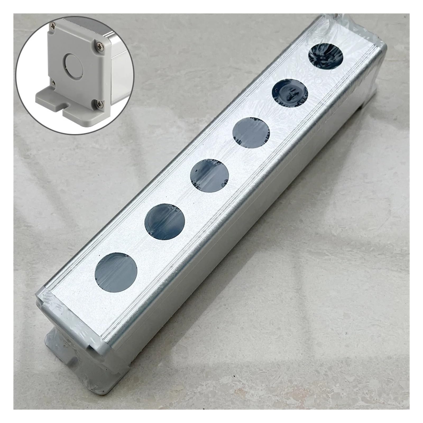 16mm 19mm 22mm Waterproof Aluminium Push Button Switch Box for Metal Buttons Industrial Control Equipment 1 2 3 4 5 6 Hole ZMBMNNWQ(6 Hole With Ear,22MM) von ZMBMNNWQ