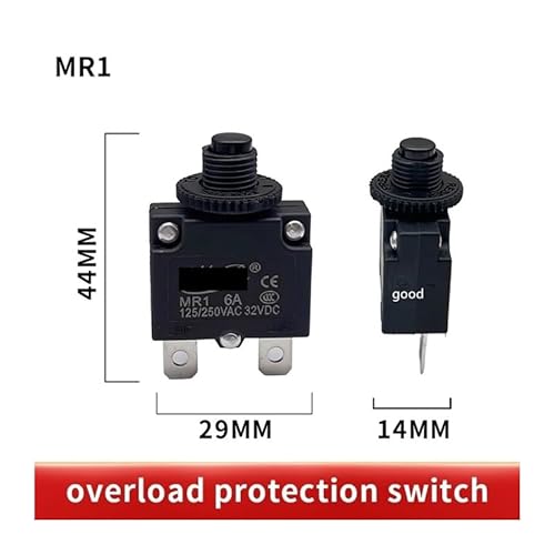 1pcs Reset thermal switch 18A 125/250VAC 32VDC overload protection circuit breaker overload protector ZMBMNNWQ(18A and cap) von ZMBMNNWQ