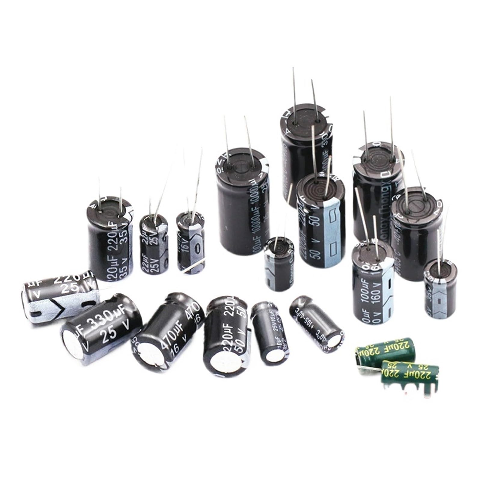 20pcs Aluminum Electrolytic Capacitor 16V 22UF 33UF 47UF 100UF 220UF 330UF 470UF 680UF 1000UF 1500UF 2200UF 3300UF 4700UF ZMBMNNWQ(16V 220UF 20PCS) von ZMBMNNWQ