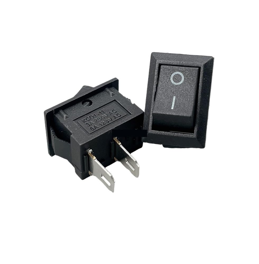 KCD11-101 3A/6A 250V 6A/10A 125V 10 * 15mm 21 * 15mm SPST 2PIN ON/OFF G130 Boat Rocker Switch Car Dashboard Truck ZMBMNNWQ(10 15mm Black,One Size) von ZMBMNNWQ