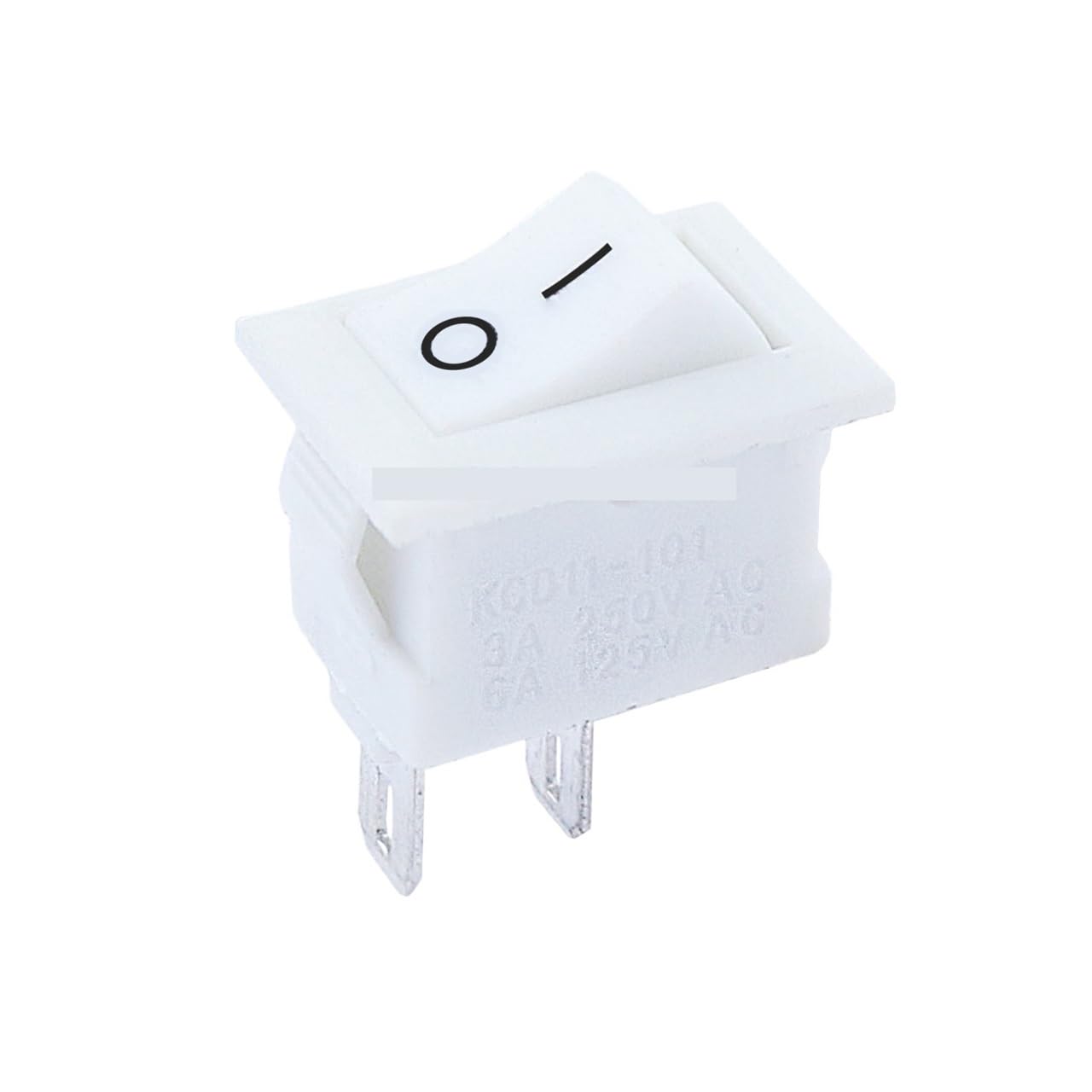 KCD11-101 Push Button Switch 10x15mm 21x15mm SPST 2Pin 3A/6A 250V 6A/10A 125V On/Off Boat Rocker Switch Black Red and White kcd1 ZMBMNNWQ(10 15mm white,Taglia unica) von ZMBMNNWQ