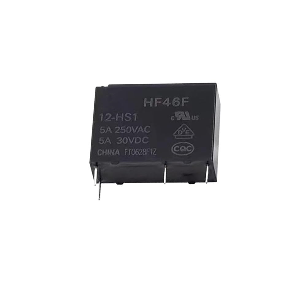 Relay HF46F-5-HS1 HF46-12-HS1 HF46F-24-HS1 A set of normally open 5A 4-pin ZMBMNNWQ(HF46F-12-HS1,One Size) von ZMBMNNWQ