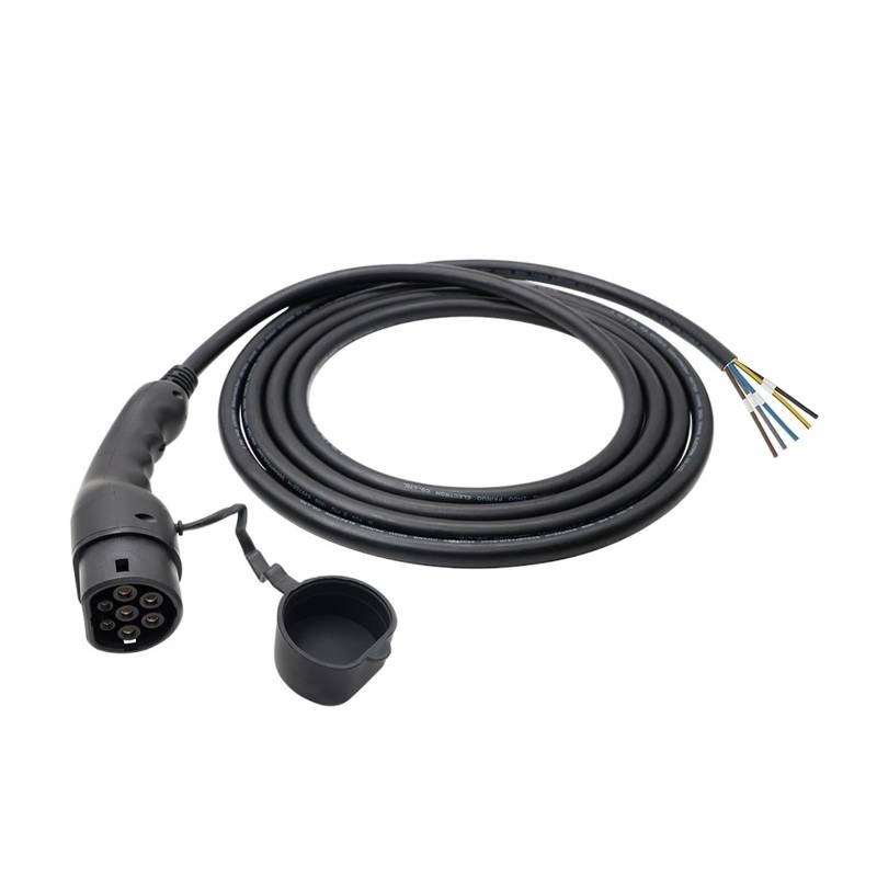 Kabel Typ 2 16A/32A 1/3 Phase Kabel IEC62196-2 für Ladestation für Elektrofahrzeuge 11KW 22KW Sicheres Laden (32a 22kW 5m) (16a 11kW 5m) von ZMQU