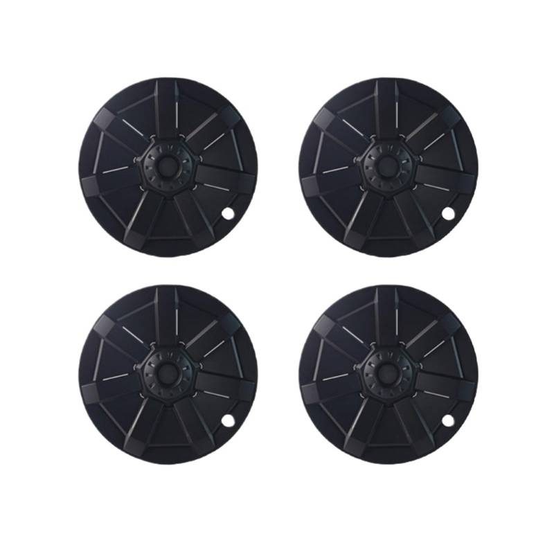 Radkappen, Radkappen, 19-Zoll-Radkappen-Radkappen, kompatibel for Tesla Model Y 2020–2023, 4 Stück Ersatz-Radkappen, Schutz, stilvolle Autodekoration (4 Stück, Grau)(4PCS Black) von ZMQU