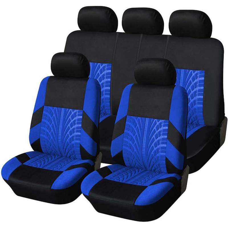 ZMXRF Auto Sitzbezüge für Benz A180d A200 A220d A250 A250e A260 5Seats,Bequeme und Atmungsaktive Autositzbezüge aus Waschbarem Stoff Vordersitze und Rücksitze sitzbezüge,Blue von ZMXRF