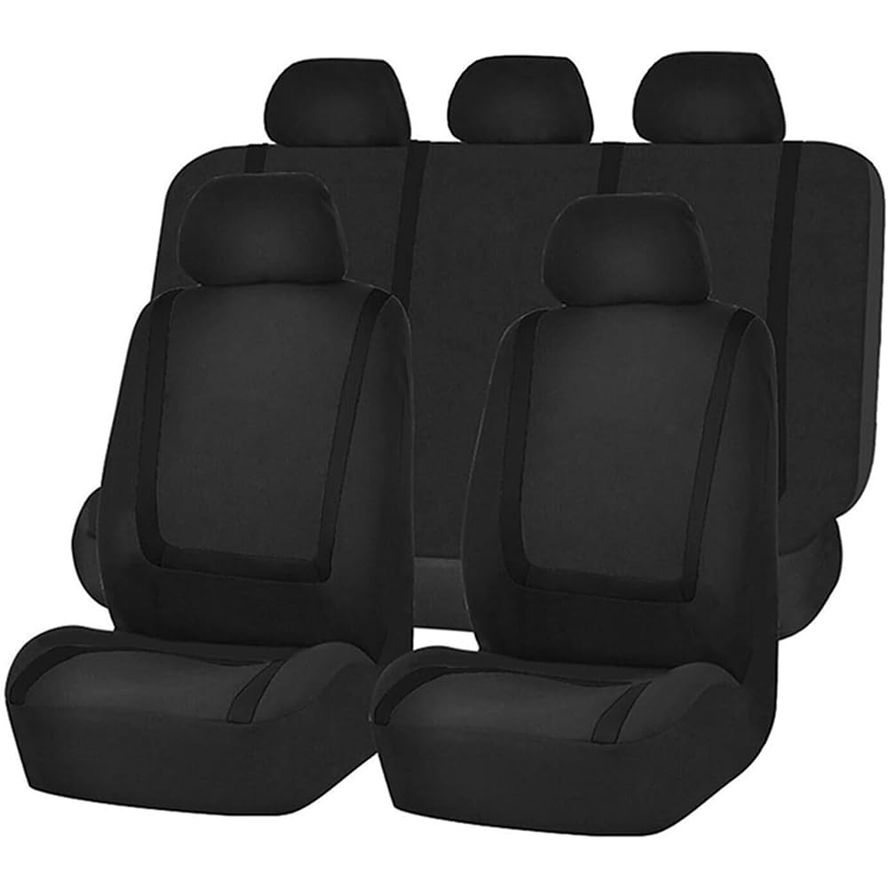 ZMXRF Auto Sitzbezüge für Benz M Class 400 ML 450 ML 500 5Seats,Bequeme und Atmungsaktive Autositzbezüge aus Waschbarem Stoff Vordersitze und Rücksitze sitzbezüge,Black von ZMXRF