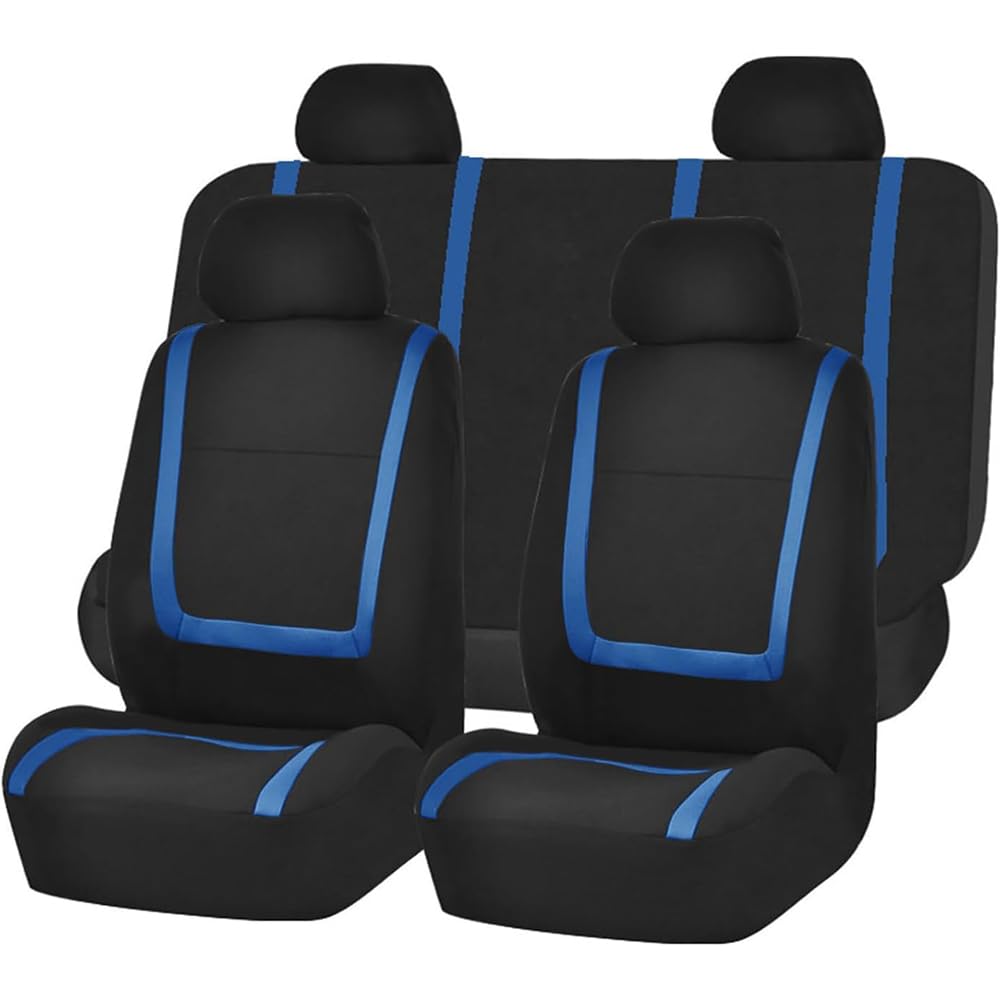 ZMXRF Auto Sitzbezüge für Maserati GranSport Coupé 4200 Spyder 3200 GT 3200GT 5Seats,Bequeme und Atmungsaktive Autositzbezüge aus Waschbarem Stoff Vordersitze und Rücksitze sitzbezüge,Blue von ZMXRF