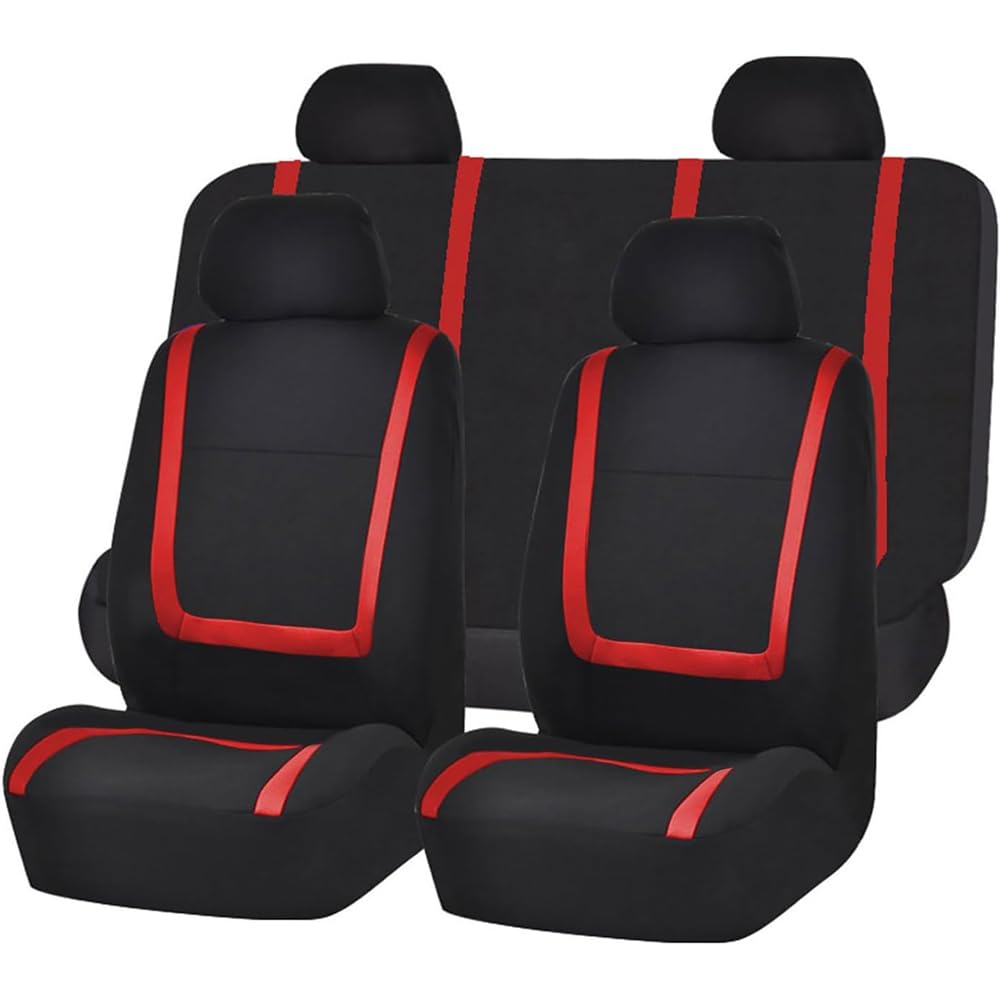 ZMXRF Auto Sitzbezüge für Nissan S15 Silvia S14 S13 180SX 200SX 240SX S14A 270R 5Seats,Bequeme und Atmungsaktive Autositzbezüge aus Waschbarem Stoff Vordersitze und Rücksitze sitzbezüge,Red von ZMXRF