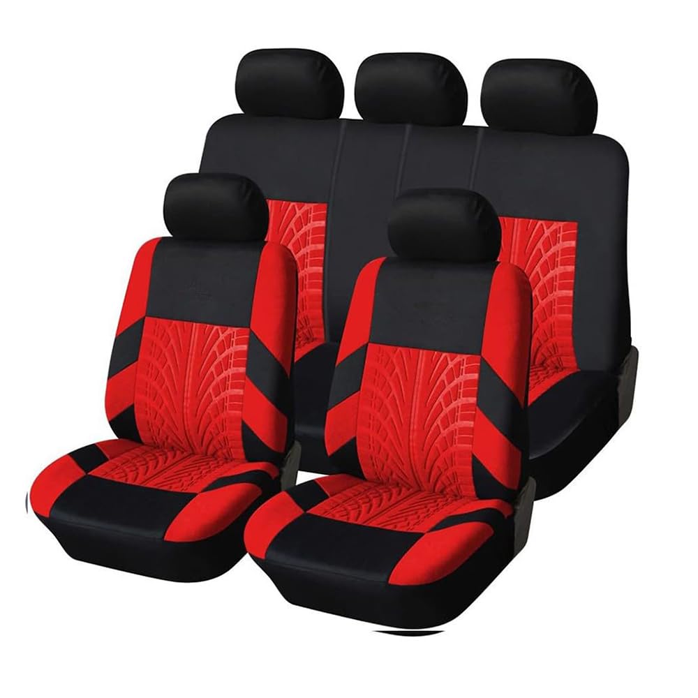 ZMXRF Auto Sitzbezüge für Suzuki Swace/Swace Comfort+,Bequeme und Atmungsaktive Autositzbezüge aus Waschbarem Stoff Vordersitze und Rücksitze sitzbezüge,Red D von ZMXRF