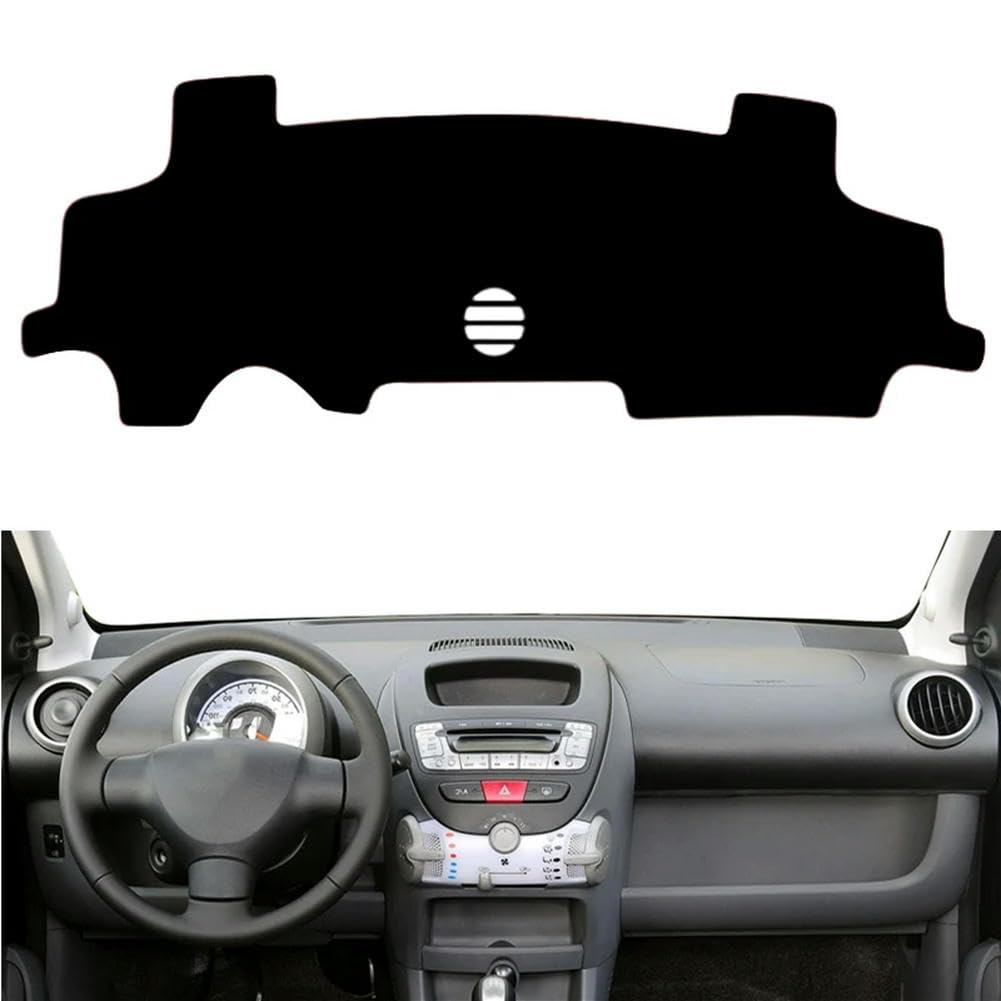 ZMinM Auto Armaturenbrett Abdeckung Für Toyota Aygo Für Peugeot 107 Für Citroen C1 2005-2010 2011 2012 2013 2014 Dashboard Cover Schutzschild Interior Car Styling ZubehöR von ZMinM