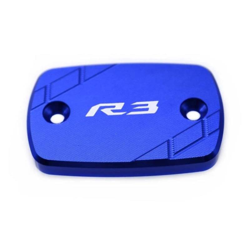 ZNCOJL Bremsflüssigkeit Reservoir Abdeckung Für YA&MAHA YZF-R3 YZF-R25 2015-2021 Motorrad-Abdeckkappe Für Vorderen Bremsflüssigkeitsbehälter(Blau,for R3 Logo) von ZNCOJL