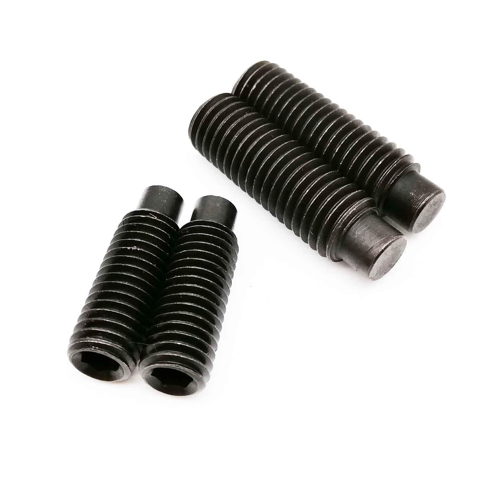 Holzschrauben Taschenlochschrauben ， 5/10/50pcs M2.5 M3 M4 M5 M6 M8 DIN915 Black Grade 12.9 Hex Hexagon Socket Set Screw With Dog Point Grub Convex End Bolt(3mm-50pcs M2.5) von ZOAPDEBCE