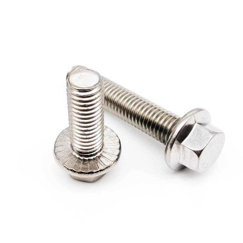 Holzschrauben Taschenlochschrauben ， 5/10pcs M5 M6 M8 M10 M12 304 Stainless Steel Metric Thread GB5787 Hexagon Head With Serrated Flange Cap Screw Hex Washer Head Bolt(10pcs M5-12mm) von ZOAPDEBCE