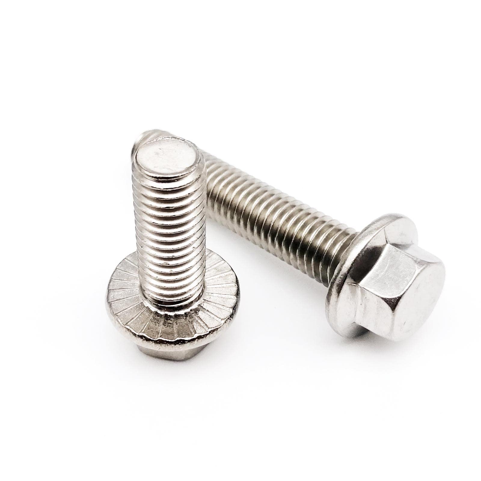 Holzschrauben Taschenlochschrauben ， 5/10pcs M5 M6 M8 M10 M12 304 Stainless Steel Metric Thread GB5787 Hexagon Head With Serrated Flange Cap Screw Hex Washer Head Bolt(10pcs M6-30mm) von ZOAPDEBCE