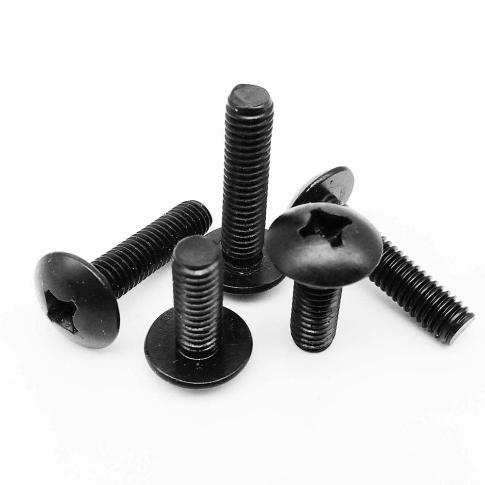 Holzschrauben Taschenlochschrauben ， 5-50pcs M3 M4 M5 M6 Black 304 Stainless Steel Truss Head Screw Cross Recessed Large Flat Round Head Bolt(10pcs M4x30mm) von ZOAPDEBCE