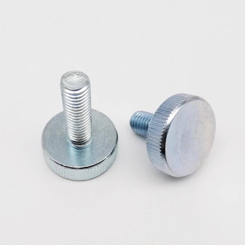 Holzschrauben Taschenlochschrauben ， 5pcs M3 M4 M5 M6 M8 M10 DIN653 GB835 Knurl Flat Head Hand Tighten Thumb Screw Bolt Curtain Wall Glass Lock Adjust Thumbscrew(10mm-M6 (5pcs)) von ZOAPDEBCE