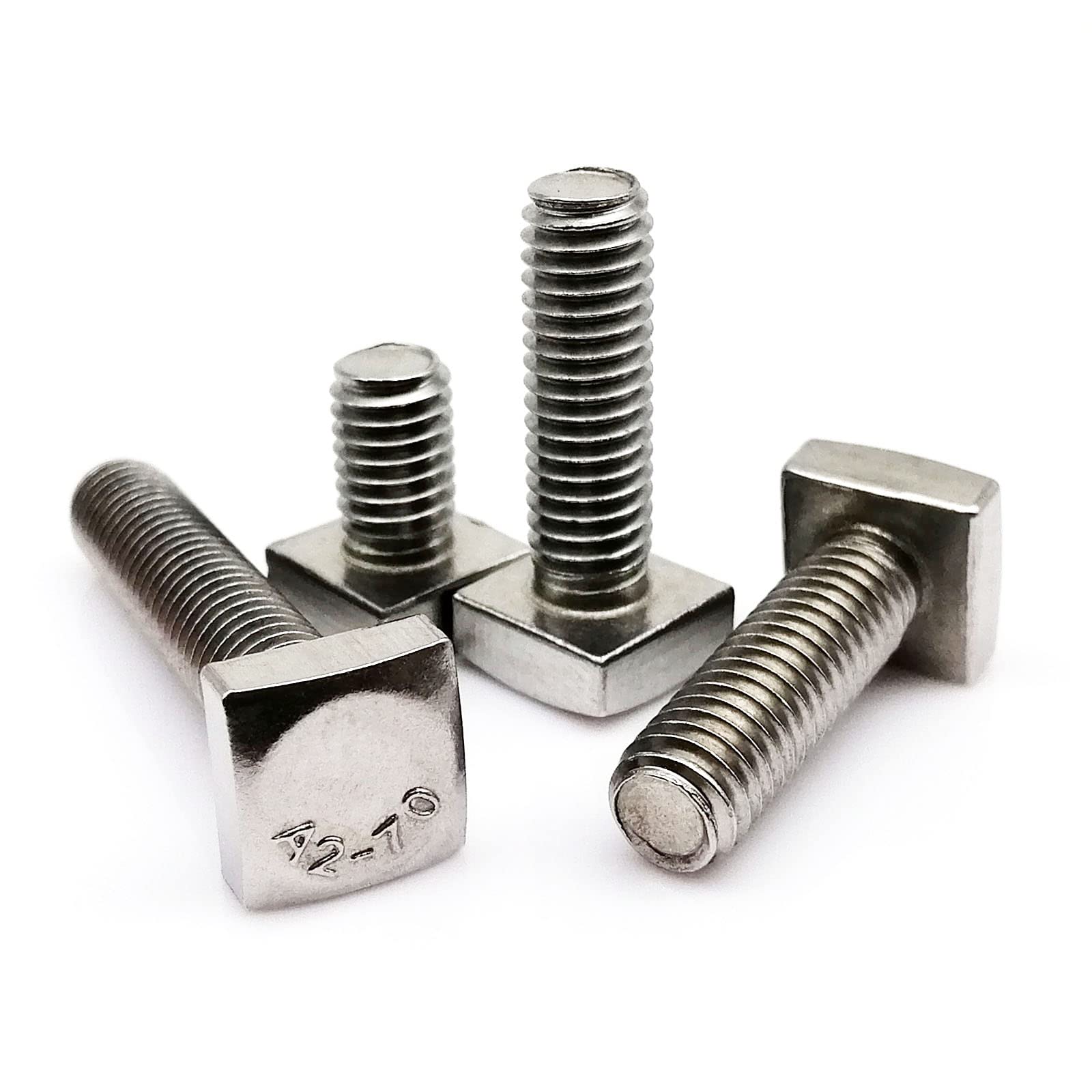 Holzschrauben Taschenlochschrauben ， 5pcs M6 M8 Metric Thread Diameter 6mm 8mm GB35 304 A2 Stainless Steel Flat Square Foursquare Quadrate Shape Type Head Screw Bolt(M6x16mm) von ZOAPDEBCE