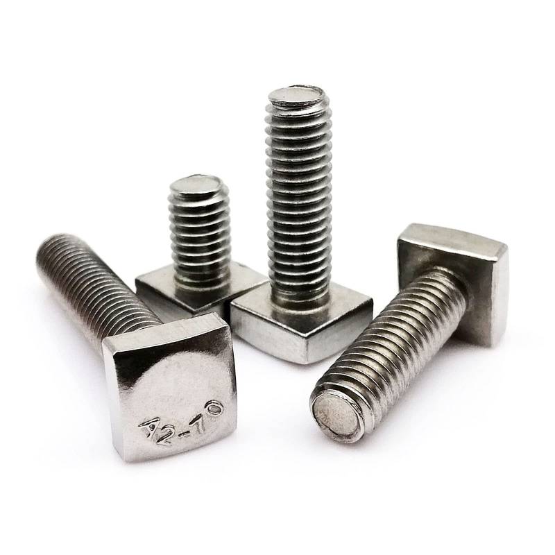 Holzschrauben Taschenlochschrauben ， 5pcs M6 M8 Metric Thread Diameter 6mm 8mm GB35 304 A2 Stainless Steel Flat Square Foursquare Quadrate Shape Type Head Screw Bolt(M6x30mm) von ZOAPDEBCE