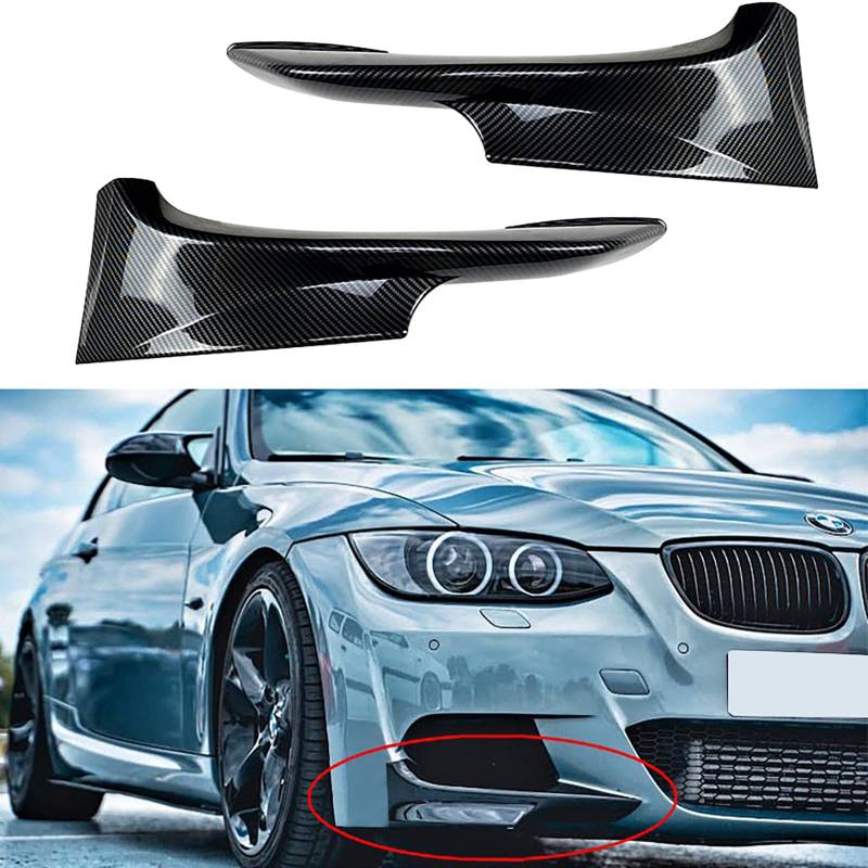 ZOBICX Für B-MW 3er E92 E93 M3 M-Tech 2006-2013 Frontstoßstangensplitter Lippenspoiler,Carbon Fiber Look-2010-2013 von ZOBICX