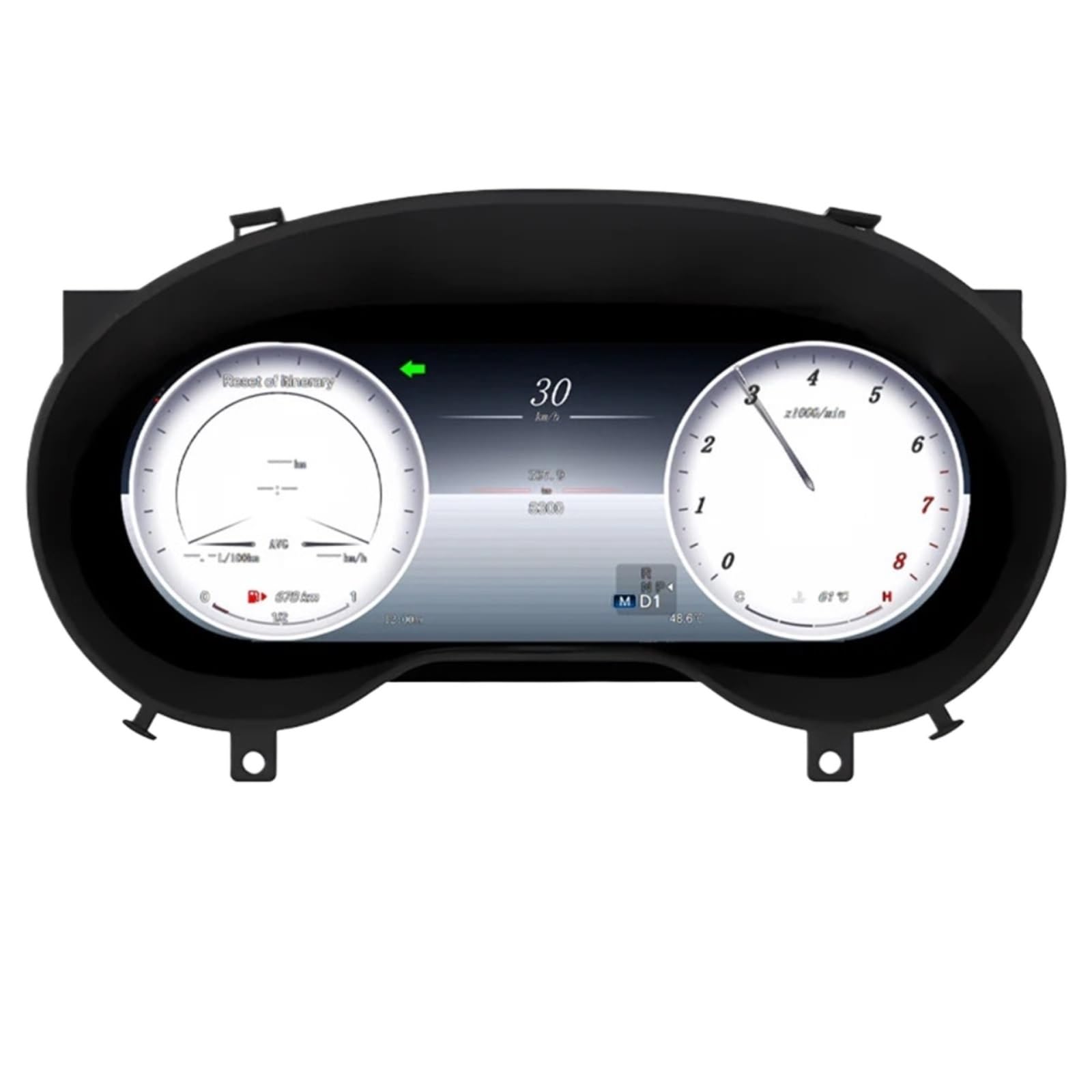 12,3-Zoll-Digitalinstrument-Cluster-Tachometer, kompatibel mit Mercedes Benz CLA/GLA-Klasse X156 C117 W117, LCD-Armaturenbrett-Tachometer von ZOCJNALC