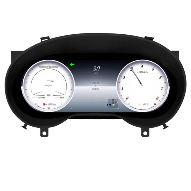 12,3-Zoll-Digitalinstrument-Cluster-Tachometer, kompatibel mit Mercedes Benz CLA/GLA-Klasse X156 C117 W117, LCD-Armaturenbrett-Tachometer von ZOCJNALC