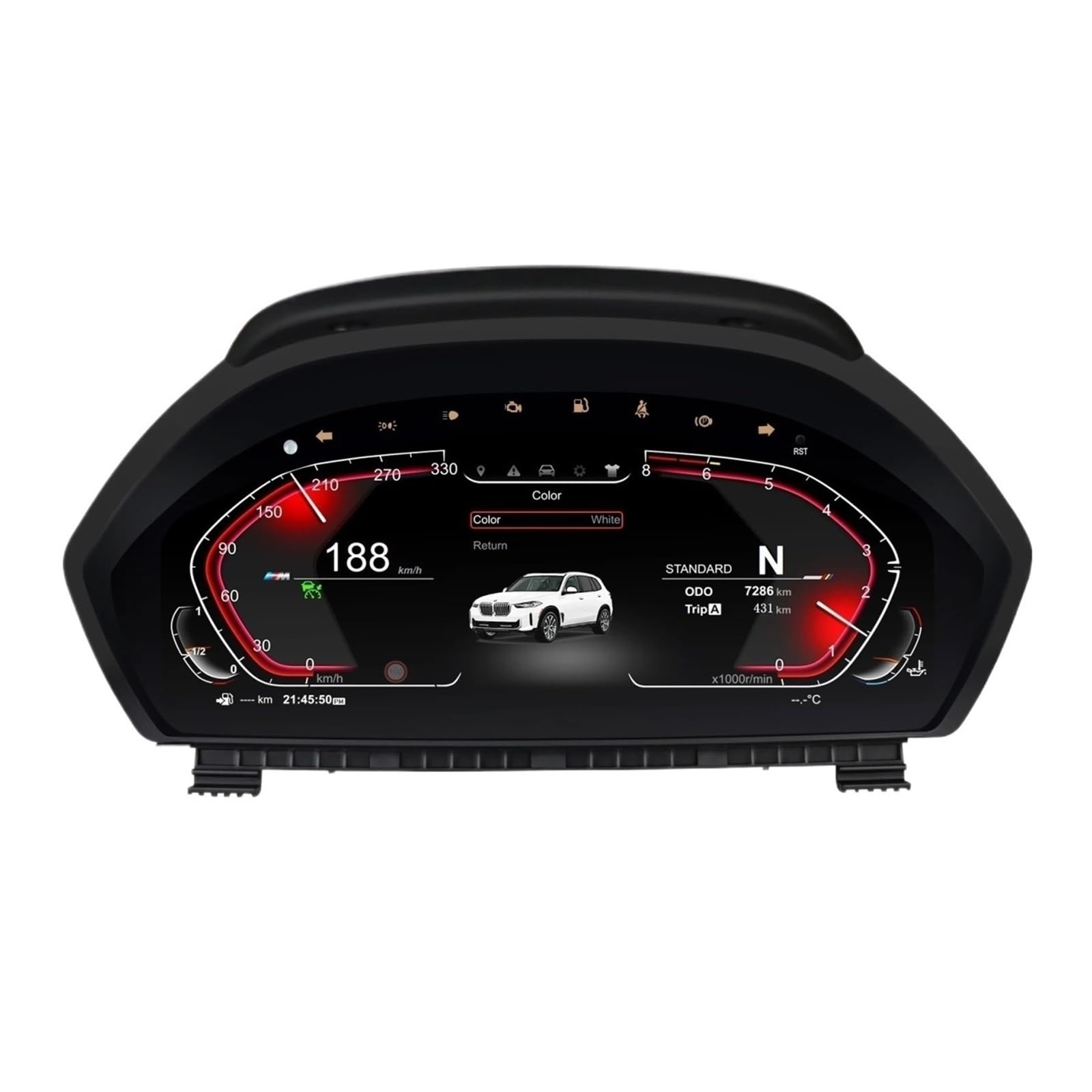 12,3-Zoll-Digitalinstrumentencluster, kompatibel mit BMW 3er-4er-Serie F30 F31 F32 F33 F34 F36, LCD-Armaturenbrett, Tachometer, virtuelles Cockpit(Not support fiber) von ZOCJNALC