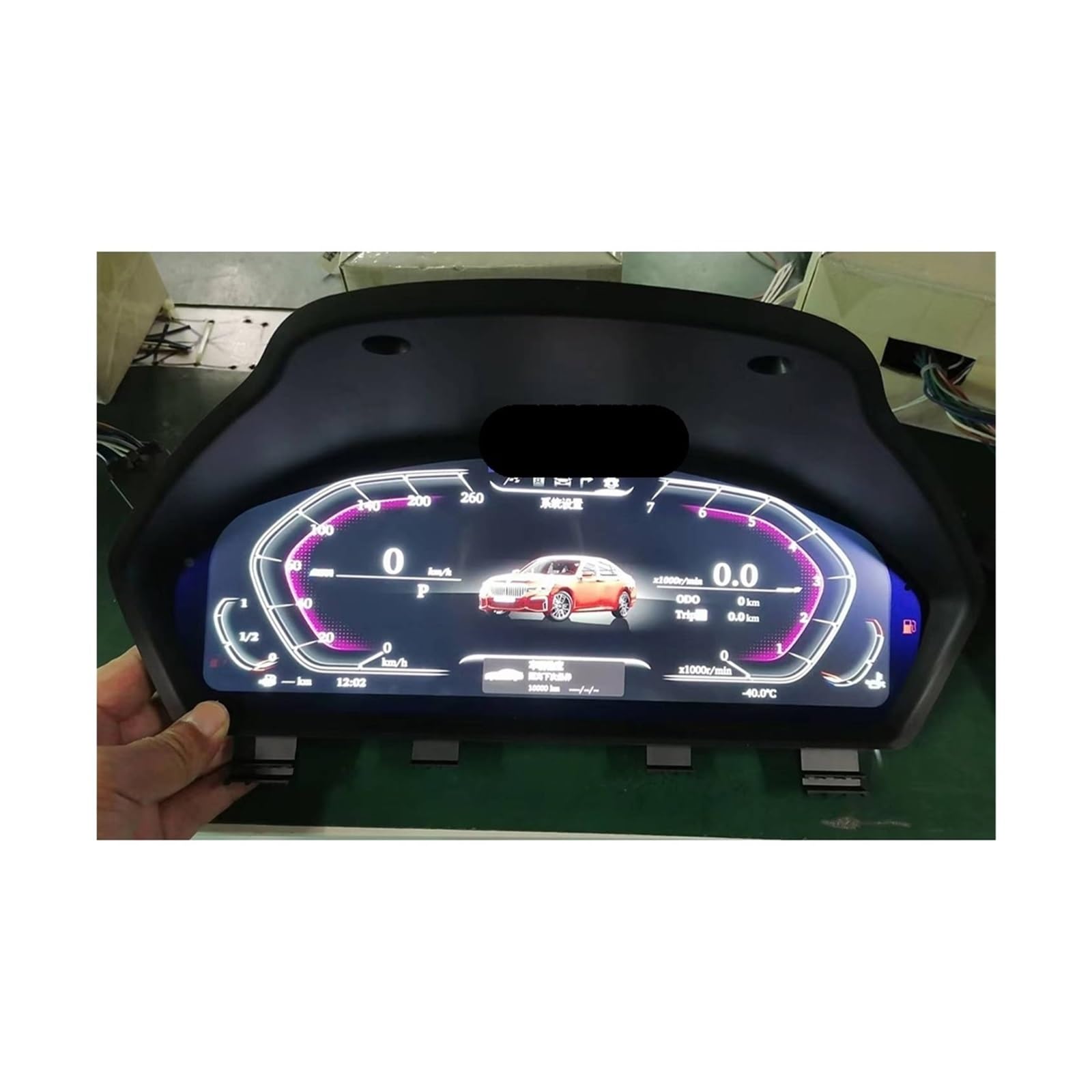 12,3-Zoll-LCD-Armaturenbrett-Panel, Tachometer, digitale Instrumentenanzeige, Cluster-Drehzahlmesser, kompatibel for BMW 3 4 Serie F30 F31 F32 F33 F34 F36 ODO von ZOCJNALC