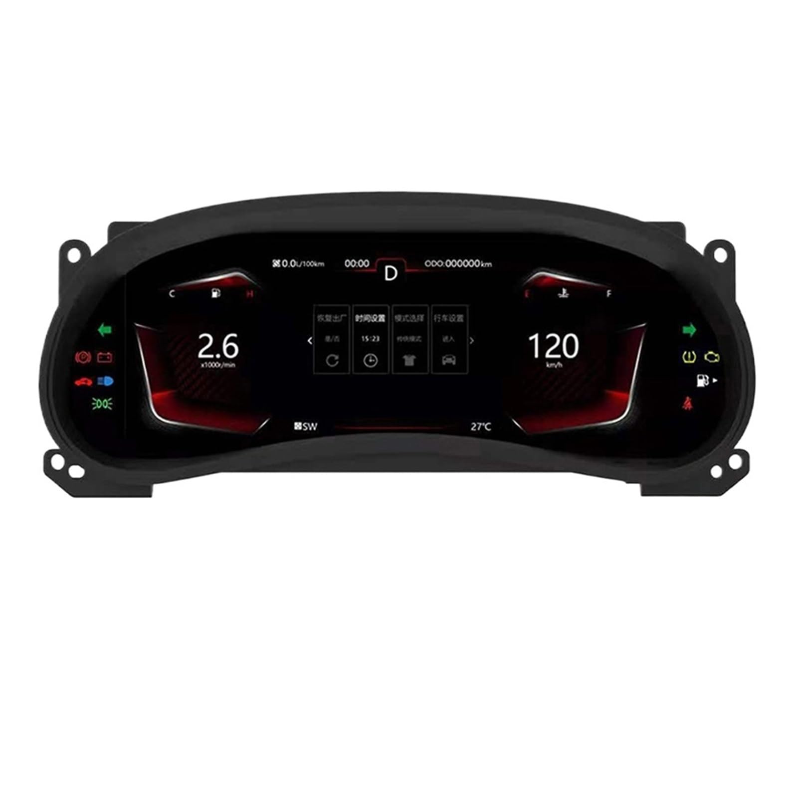 12,3-Zoll-LCD-Digital-Virtual-Cockpit, kompatibel mit Jeep Wrangler JK 2011–2017, Kombiinstrument, neueste Modifikation, Anzeige des Armaturenbretts von ZOCJNALC