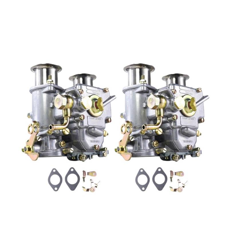 2 Stück x 40 mm neuer Vergaser 40 DCOE 40 DCOE Weber Carb Assy kompatibel for Twin Choke 4, 6 Cyl 1975–1992 alle VW V8-Motoren 199550.174 von ZOCJNALC