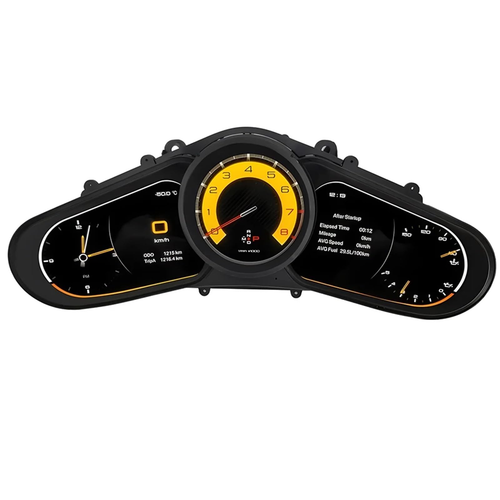 Armaturenbrett kompatibel for Porsche Cayenne 2010–2015, LCD-Tachometer-Bildschirm, digitales virtuelles Cockpit, multifunktionales Kombiinstrument von ZOCJNALC