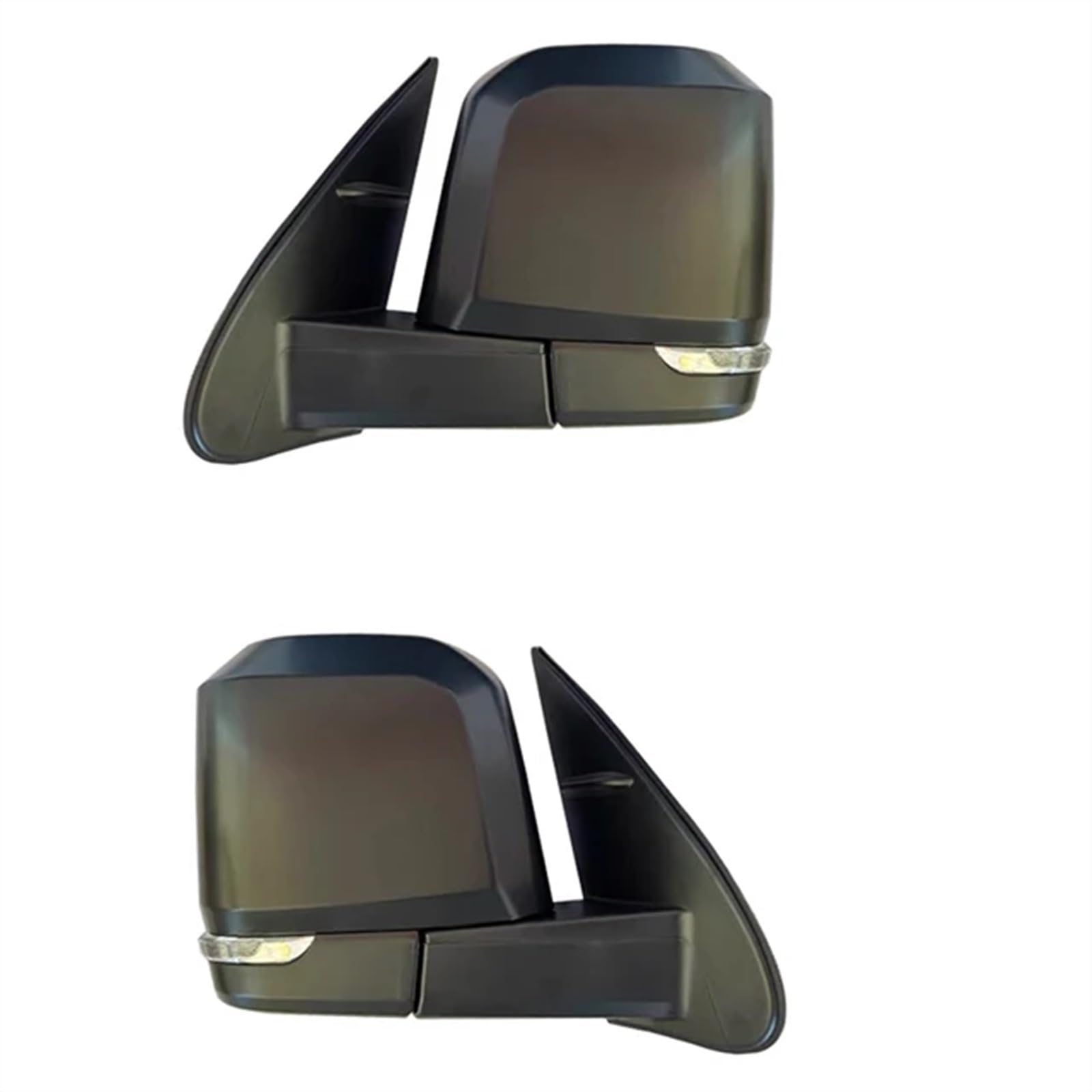 Auto-Außenspiegelbaugruppe for Toyota Hiace Bus 2005-2018, Auto mit LED-Blinker, elektrisch klappbarer Spiegelbaugruppe(Left and right black) von ZOCJNALC