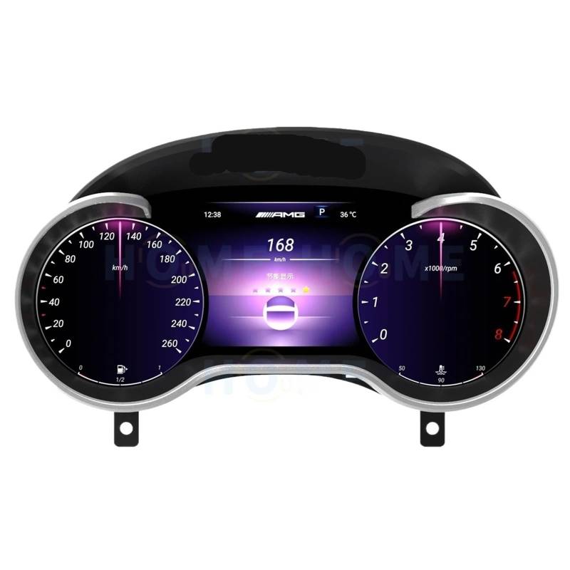 Auto-Tachometer, virtuelles Kombiinstrument, Cockpit, kompatibel for Benz GLS X166 X167 GLS350 2016–2019, LCD-Digital-Armaturenbrett, Kilometeranzeige von ZOCJNALC