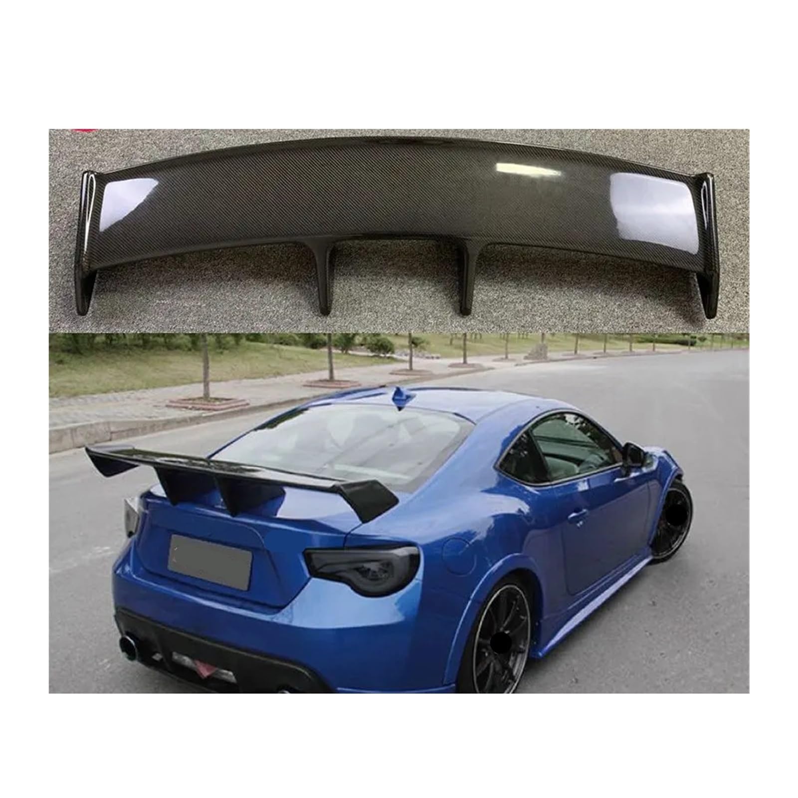 Auto-styling Carbon Faser Material ZELE Stil GT 86 BRZ Hinten Stamm Flügel Spoiler Kompatibel for Subaru BRZ Toyota 86 GT86(Bright black) von ZOCJNALC