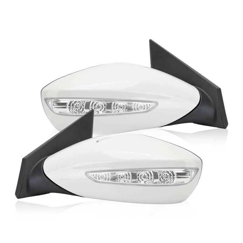 Autotürflügelseitenrückspiegel Kompatibel for Hyundai Sonata 2011 2012 2013 2014 Rückspiegel Blinker 5PIN-Montage(1 pair white) von ZOCJNALC